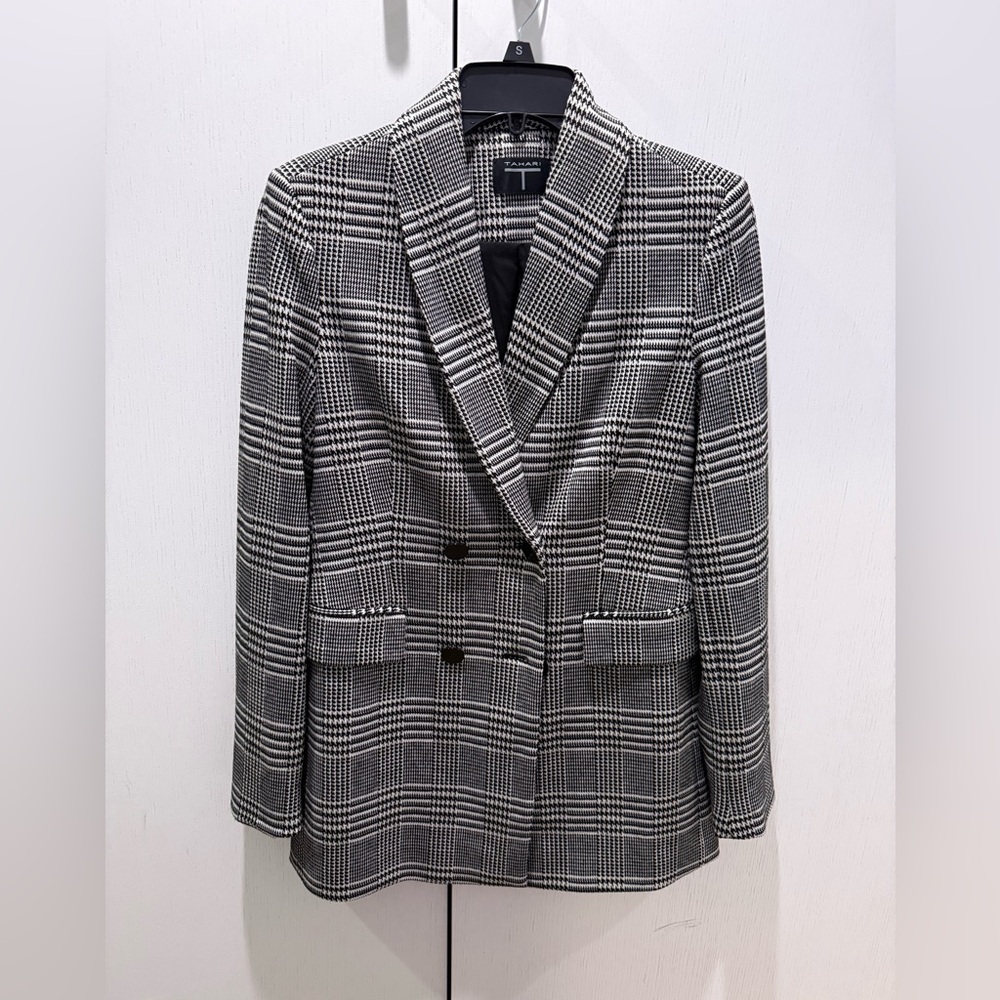 Tahari Sweater  Blazer Jacket - Black/White